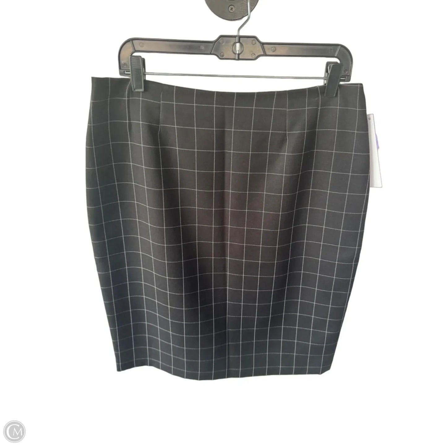 Skirt Midi By Black Label In Black & White, Size: 10