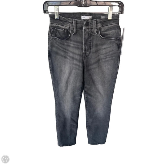 Jeans Straight By Good American In Black Denim, Size: 2