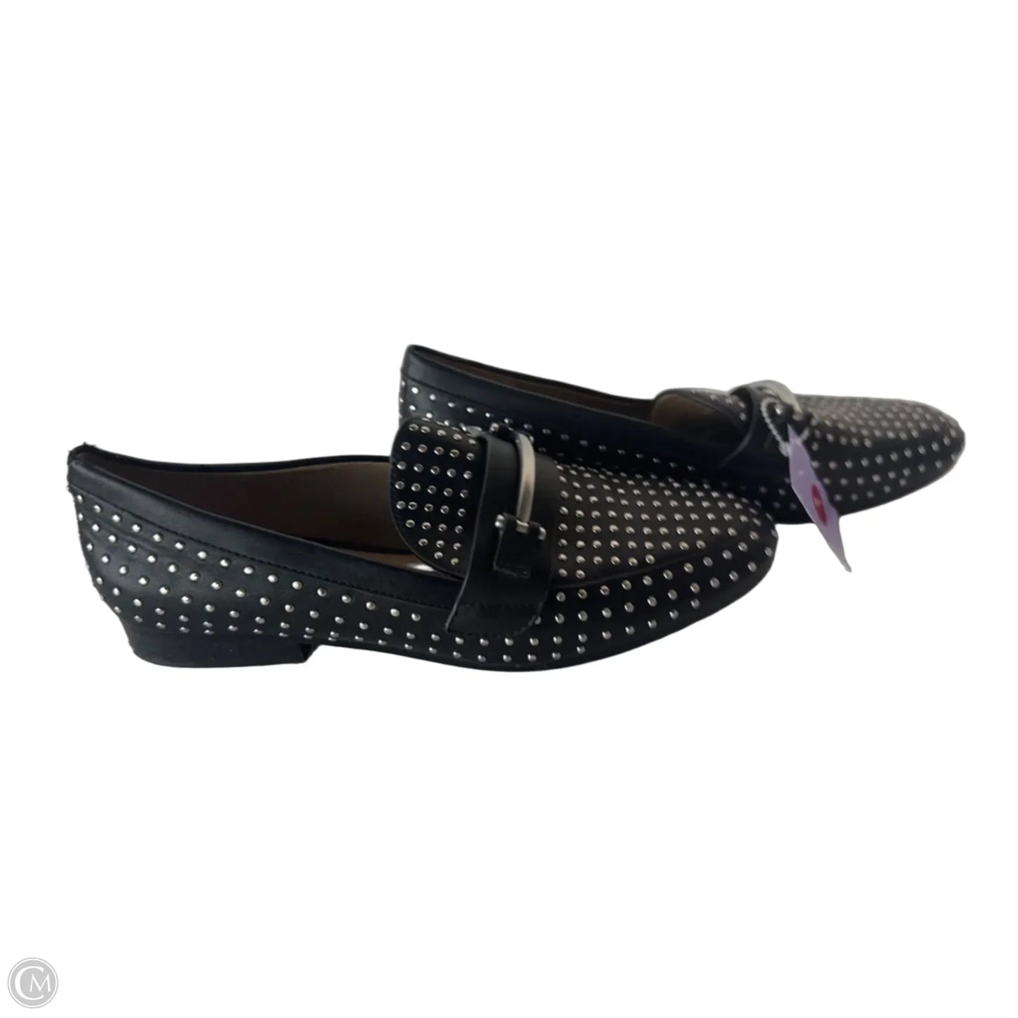 Shoes Flats By Enzo Angiolini In Black & Silver, Size: 7.5