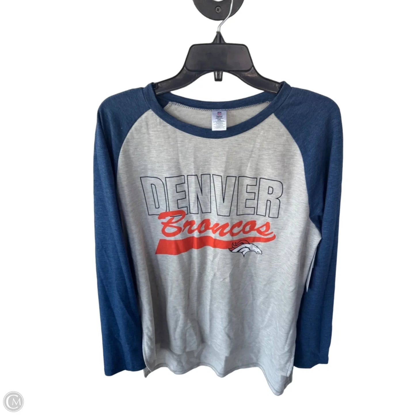Top Long Sleeve By Nfl In Blue & Grey, Size: Xxl