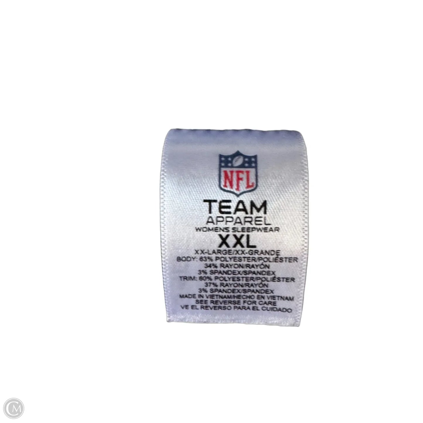 Top Long Sleeve By Nfl In Blue & Grey, Size: Xxl