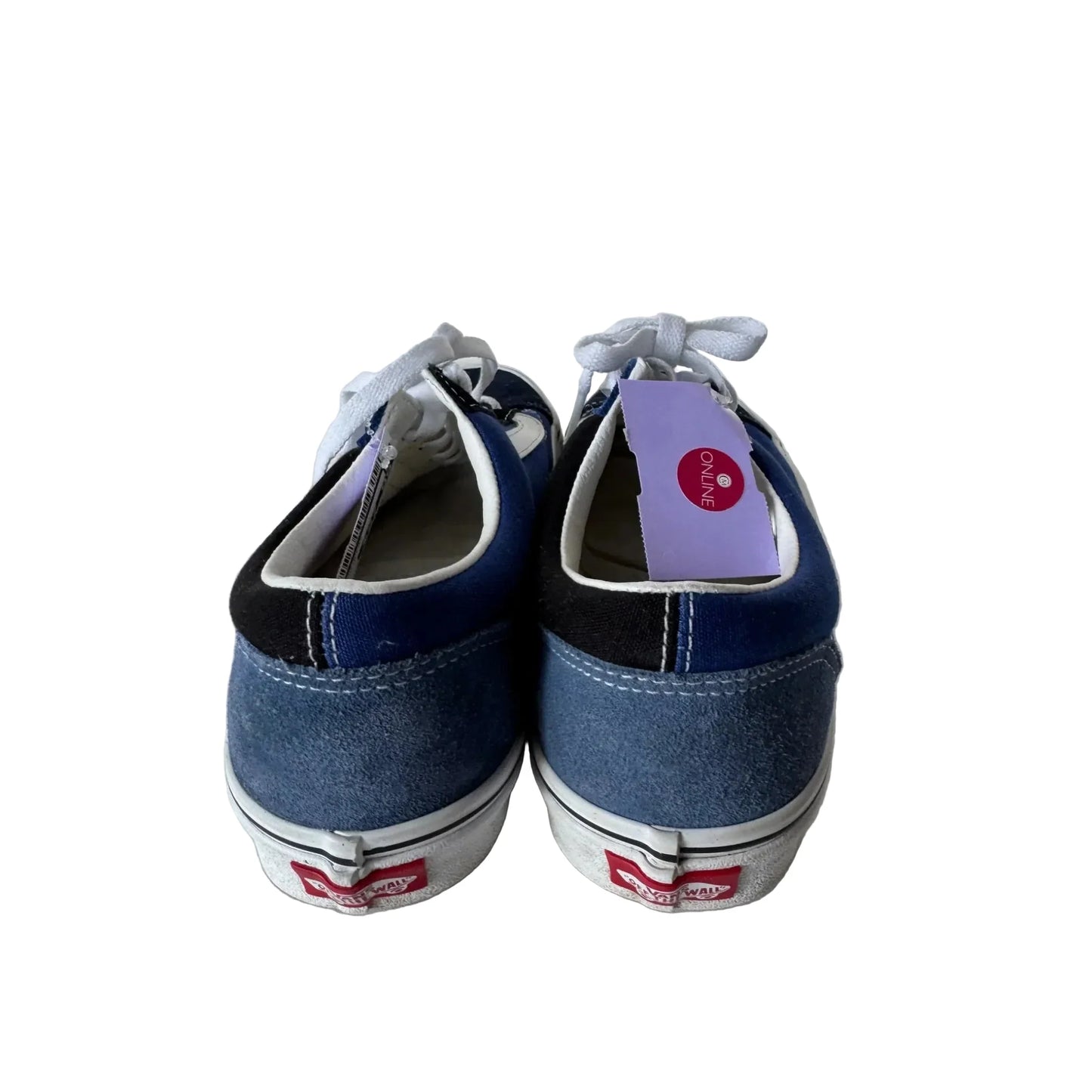 Shoes Sneakers By Vans In Blue & White, Size: 9.5