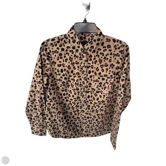 Top Long Sleeve By J. Crew In Animal Print, Size: S