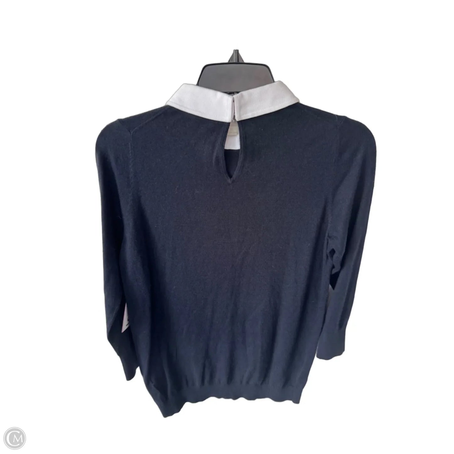 Sweater By Ann Taylor In Blue & White, Size: S