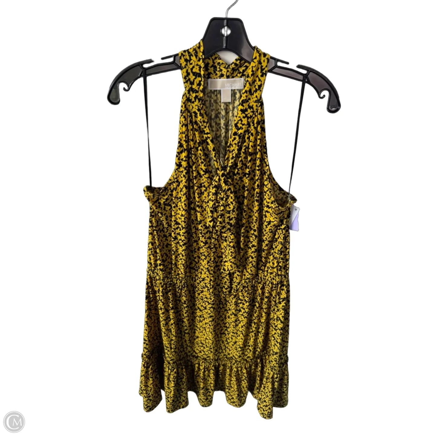 Dress Casual Short By Michael By Michael Kors In Black & Yellow, Size: L