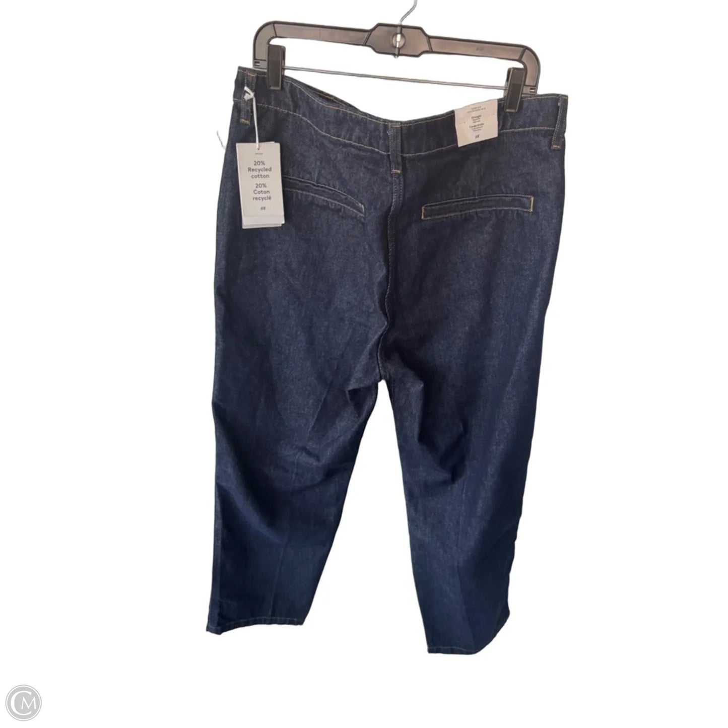 Jeans Straight By H&m In Blue Denim, Size: 16