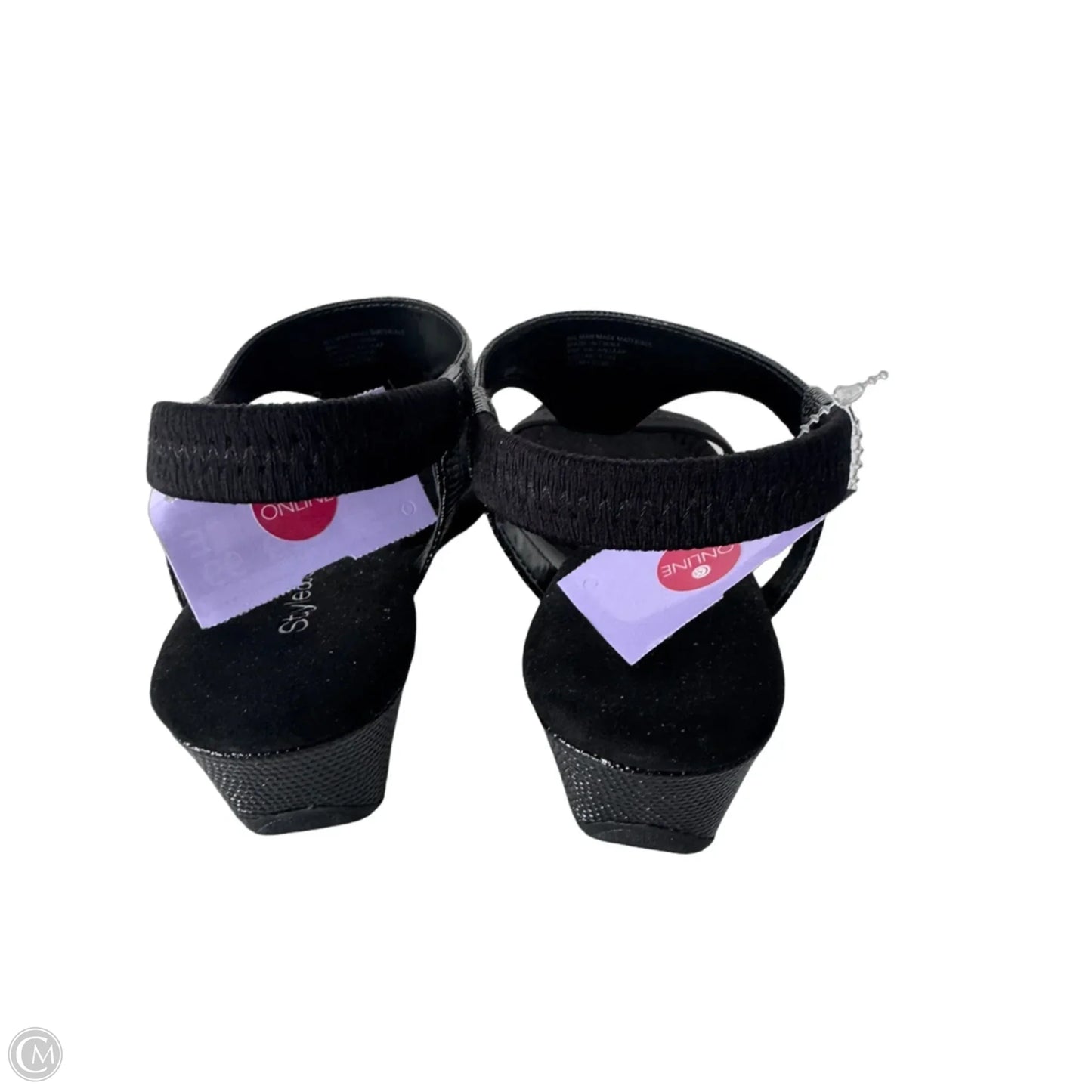 Sandals Heels Stiletto By Style And Company In Black, Size: 7.5