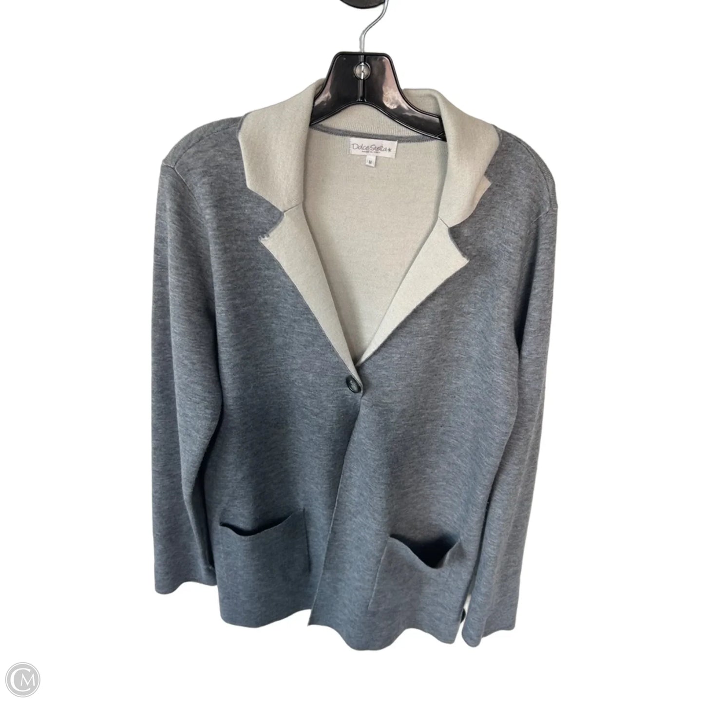 Sweater Cardigan By Clothes Mentor In Grey, Size: M
