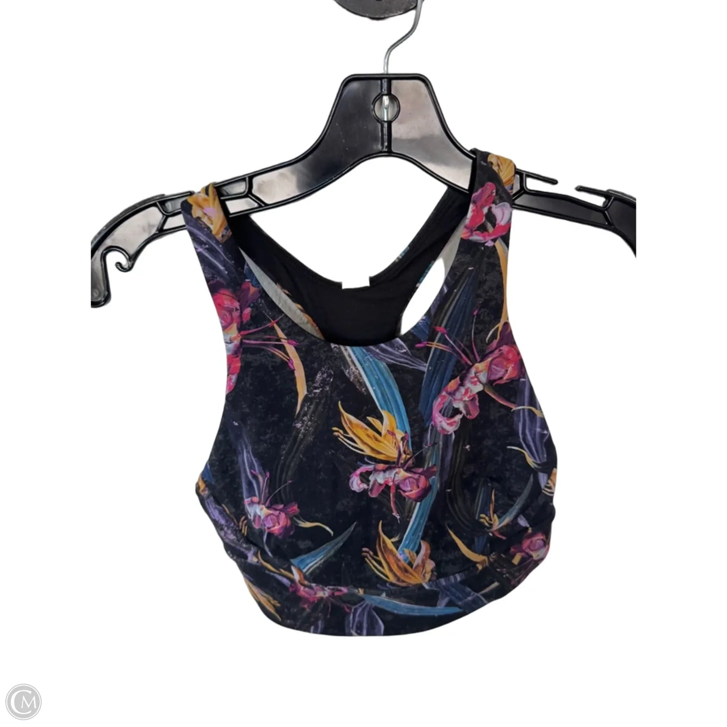 Athletic Bra By Lululemon In Black & Purple, Size: S