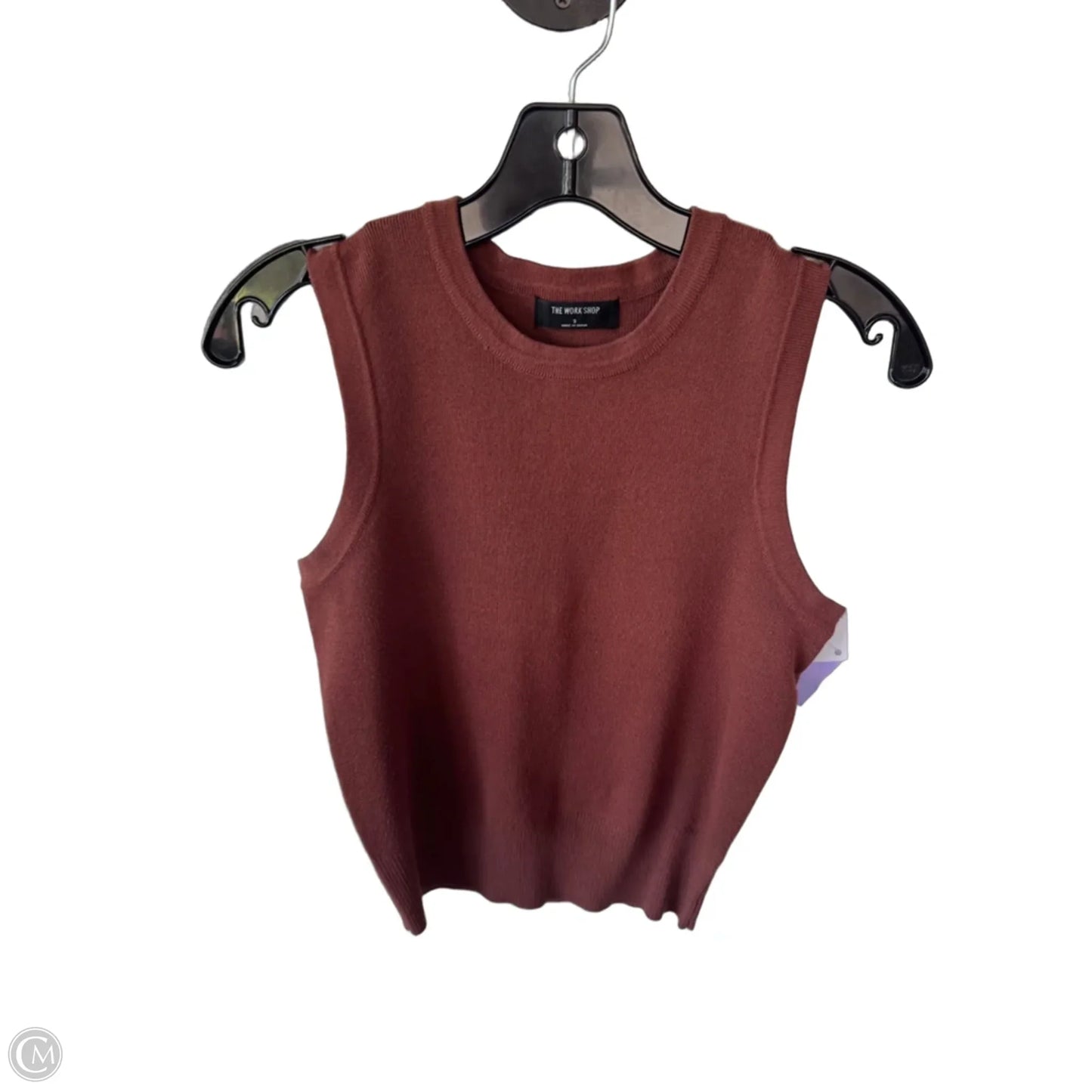 Vest Sweater By Workshop In Brown, Size: S
