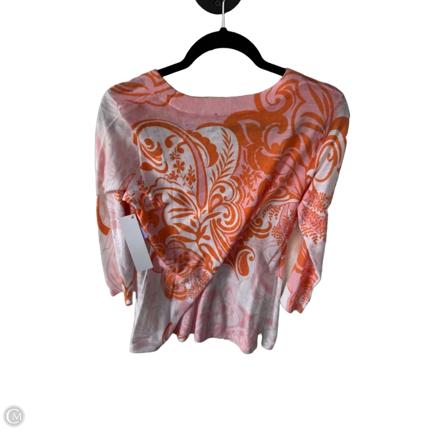 Sweater By Talbots In Orange & Pink, Size: Mp