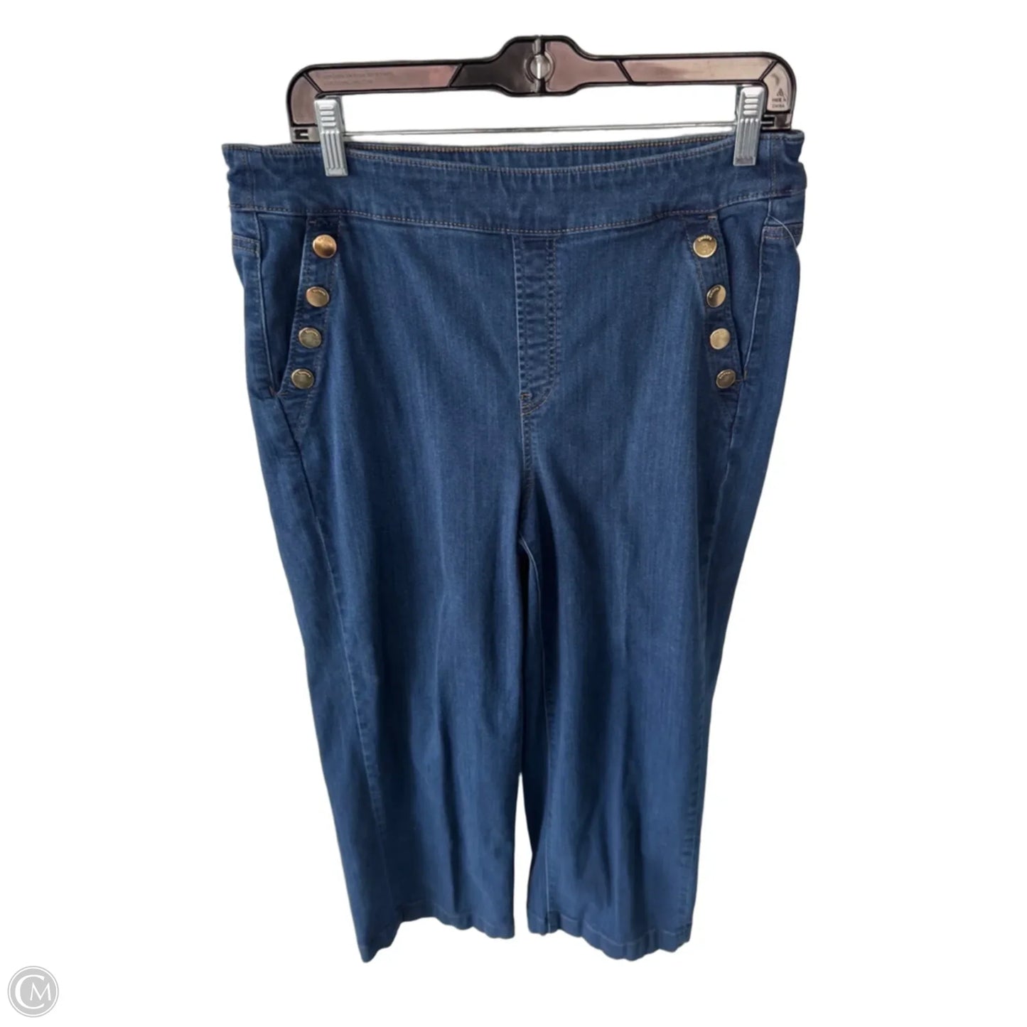 Jeans Wide Leg By Chicos In Blue Denim, Size: 10