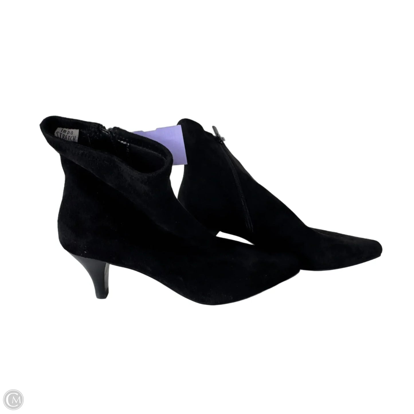 Boots Ankle Heels By Impo In Black, Size: 7.5
