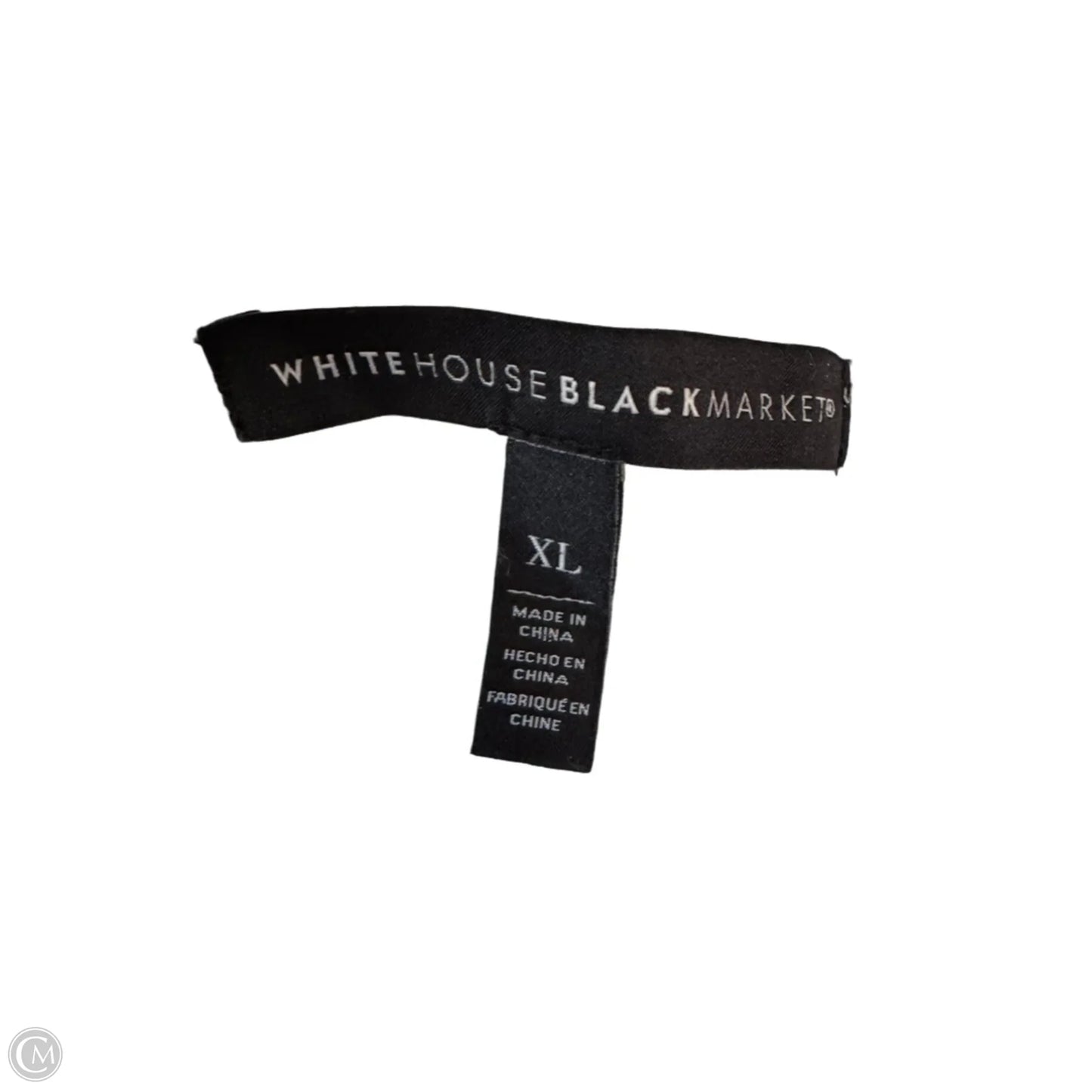 Top Long Sleeve By White House Black Market In Grey & White, Size: Xl