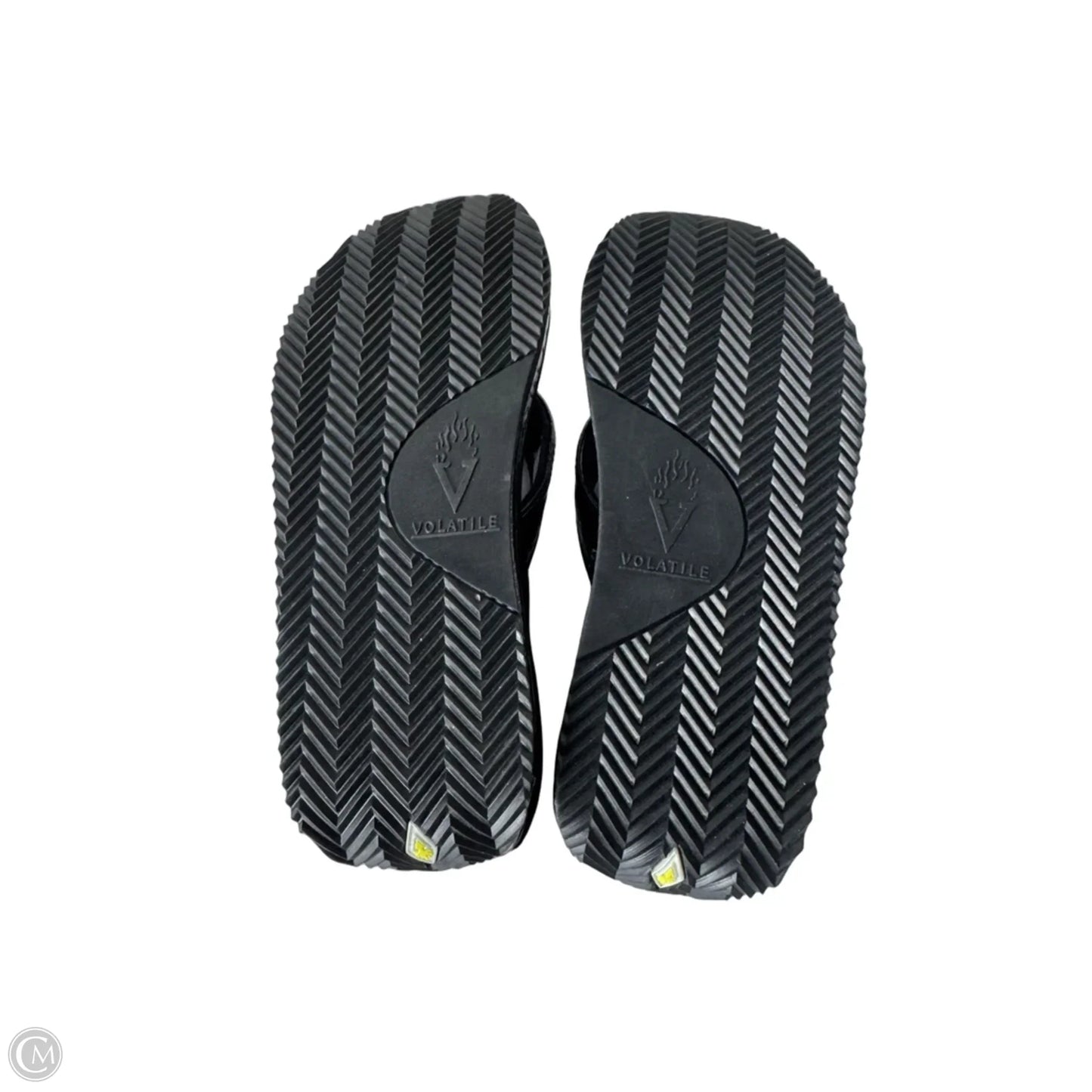 Sandals Flip Flops By Volatile In Black, Size: 6
