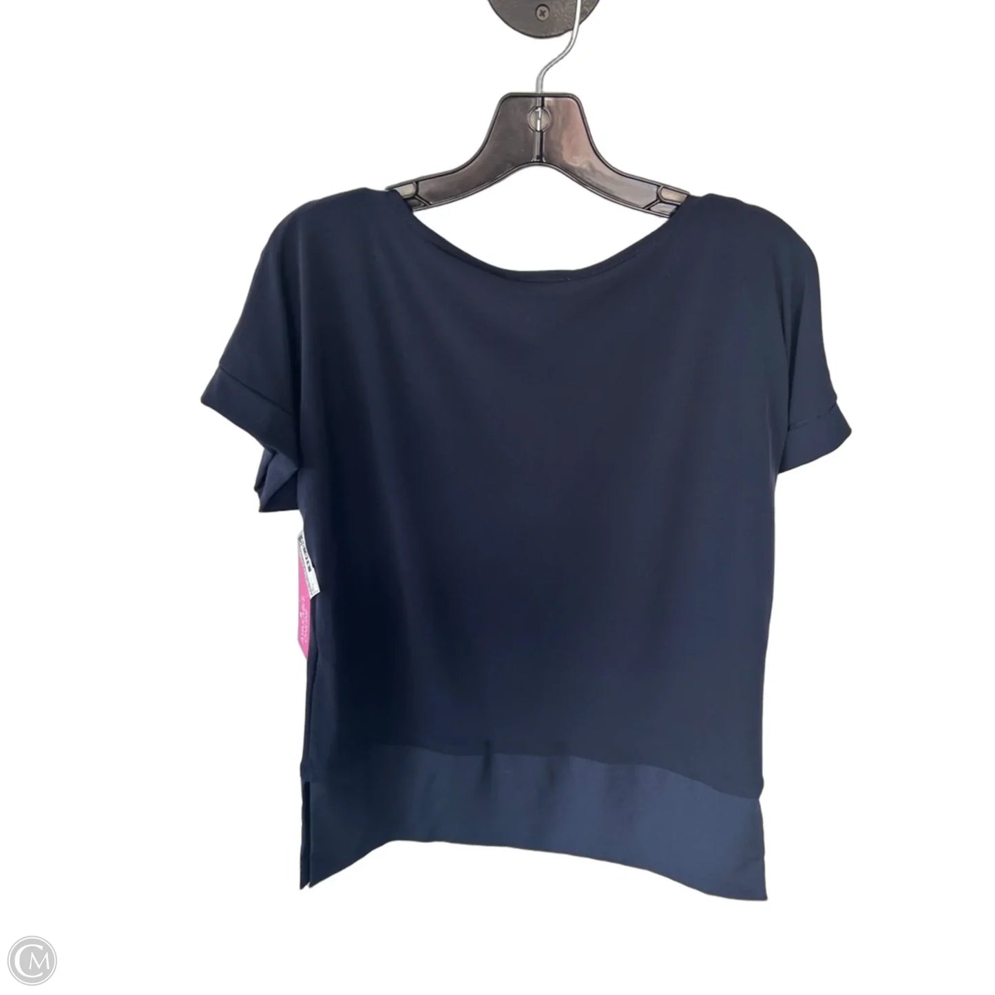 Top Short Sleeve By Calvin Klein In Navy, Size: S