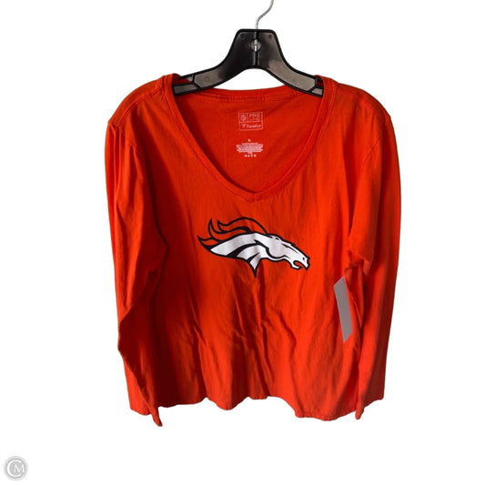 Top Long Sleeve Basic By Nfl In Orange, Size: Xl