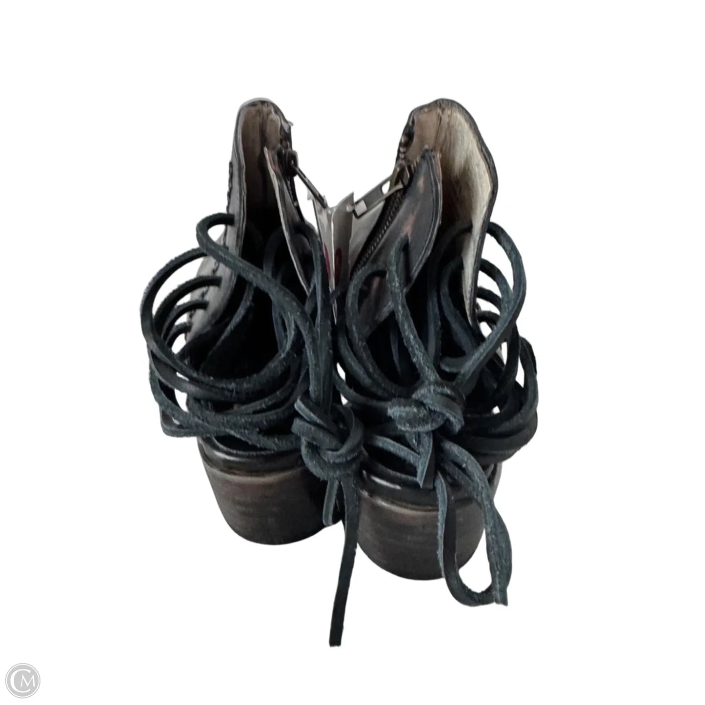Boots Ankle Heels By Freebird In Brown, Size: 10