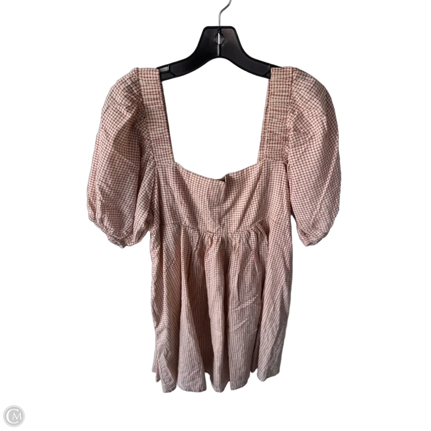 Dress Casual Short By Miou Muse In Red & Tan, Size: L