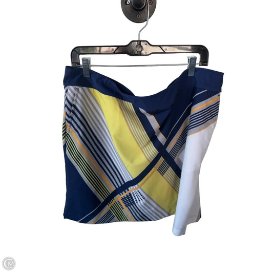 Skort By Clothes Mentor In Blue & Yellow, Size: 16