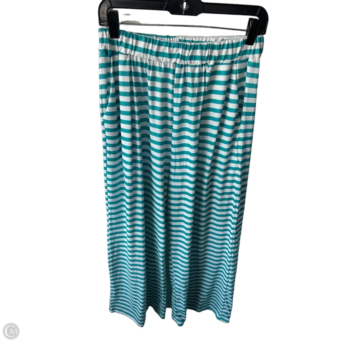 Lounge Set Pants By Cme In Green & White, Size: L