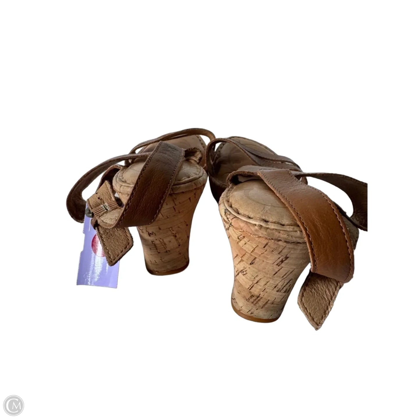 Sandals Heels Wedge By Born In Brown, Size: 8