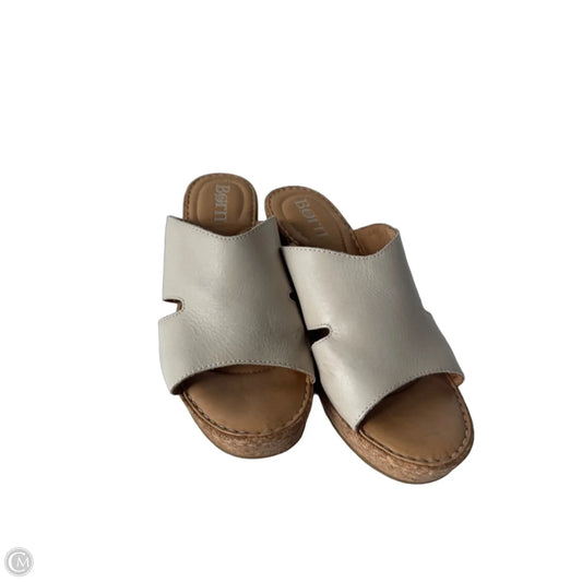 Sandals Heels Wedge By Born In Tan, Size: 8