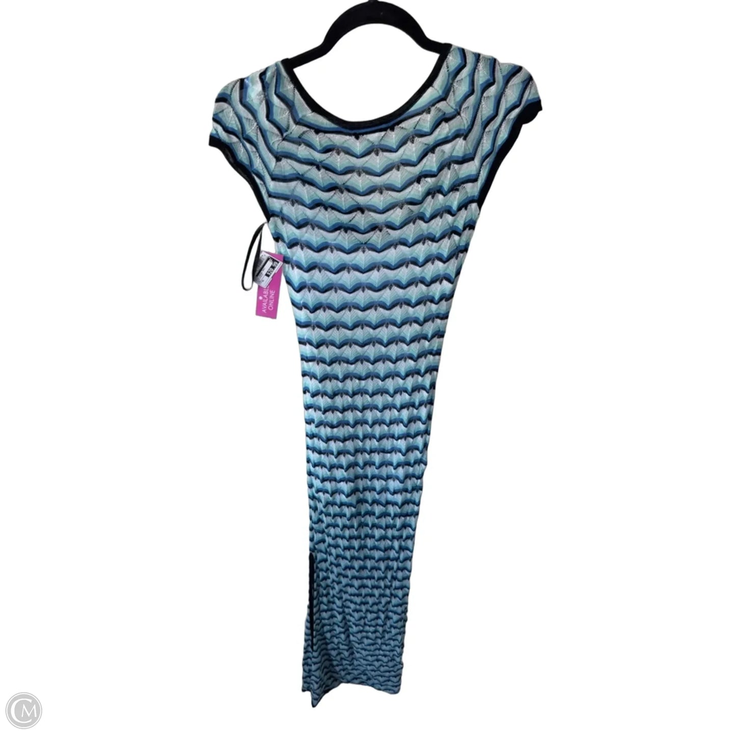 Dress Casual Maxi By Bebe In Black & Blue, Size: Xs