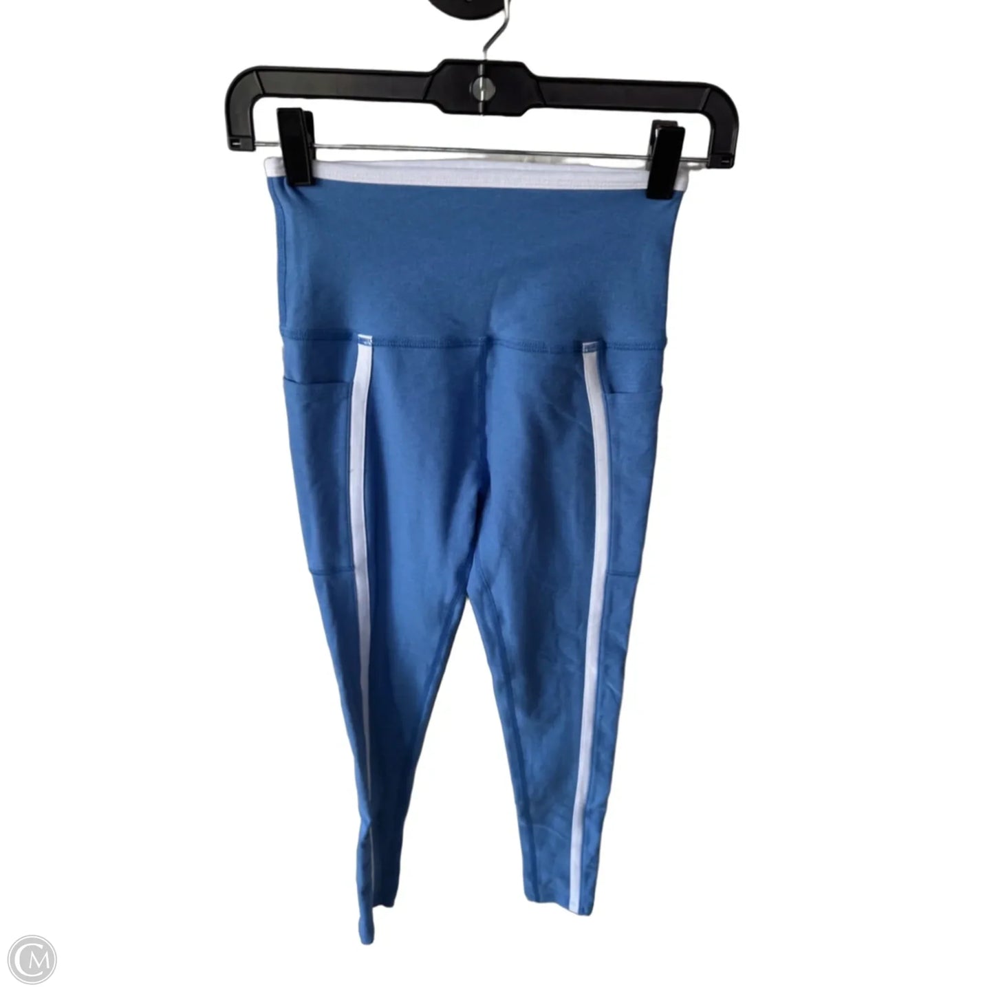 Athletic Leggings By Beyond Yoga In Blue & White, Size: 4