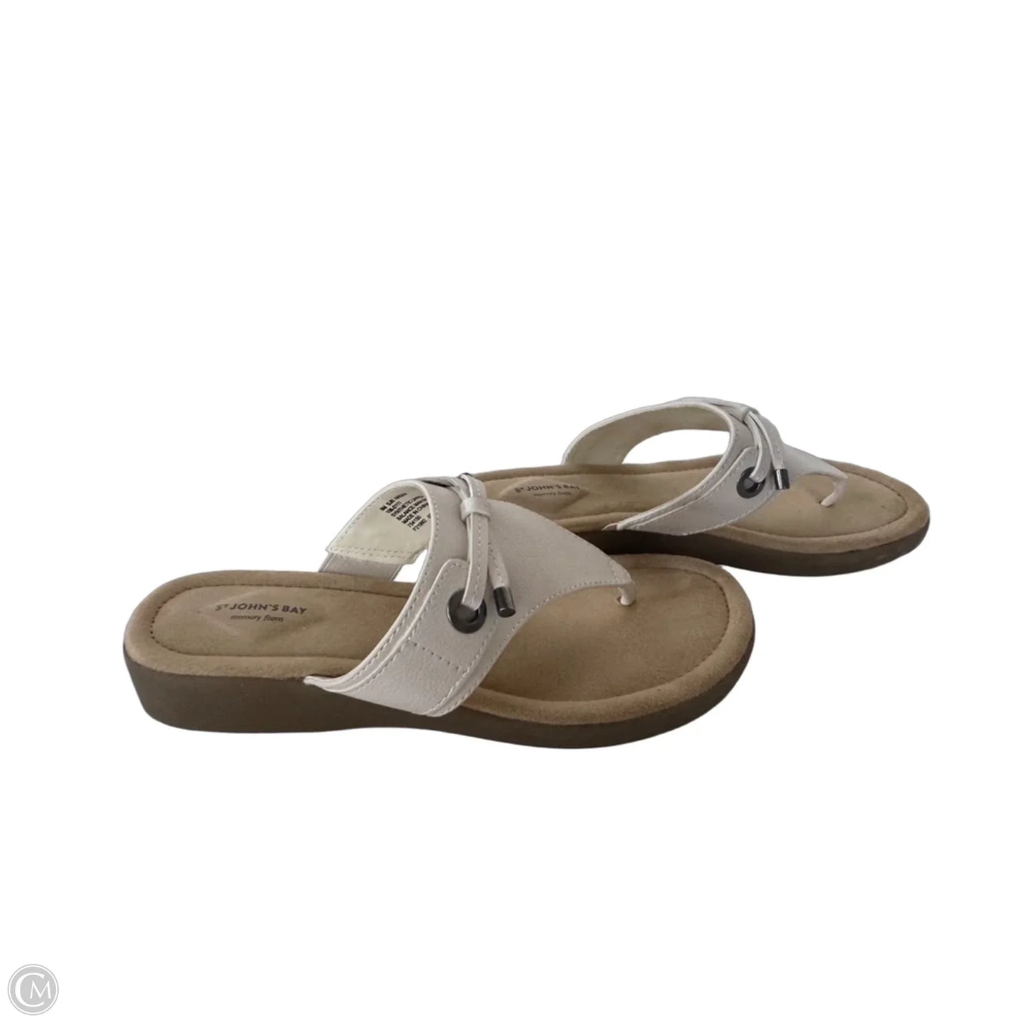Sandals Flats By St Johns Bay In White, Size: 8