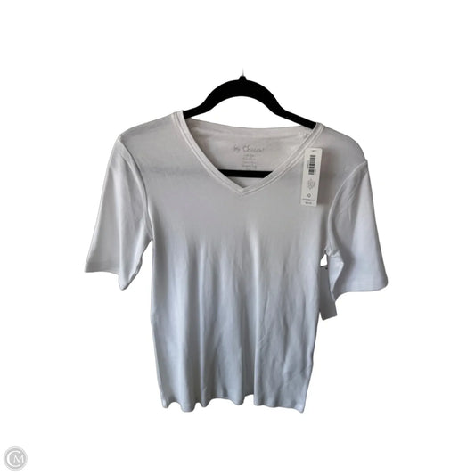 Top Short Sleeve Basic By Chicos In White, Size: S