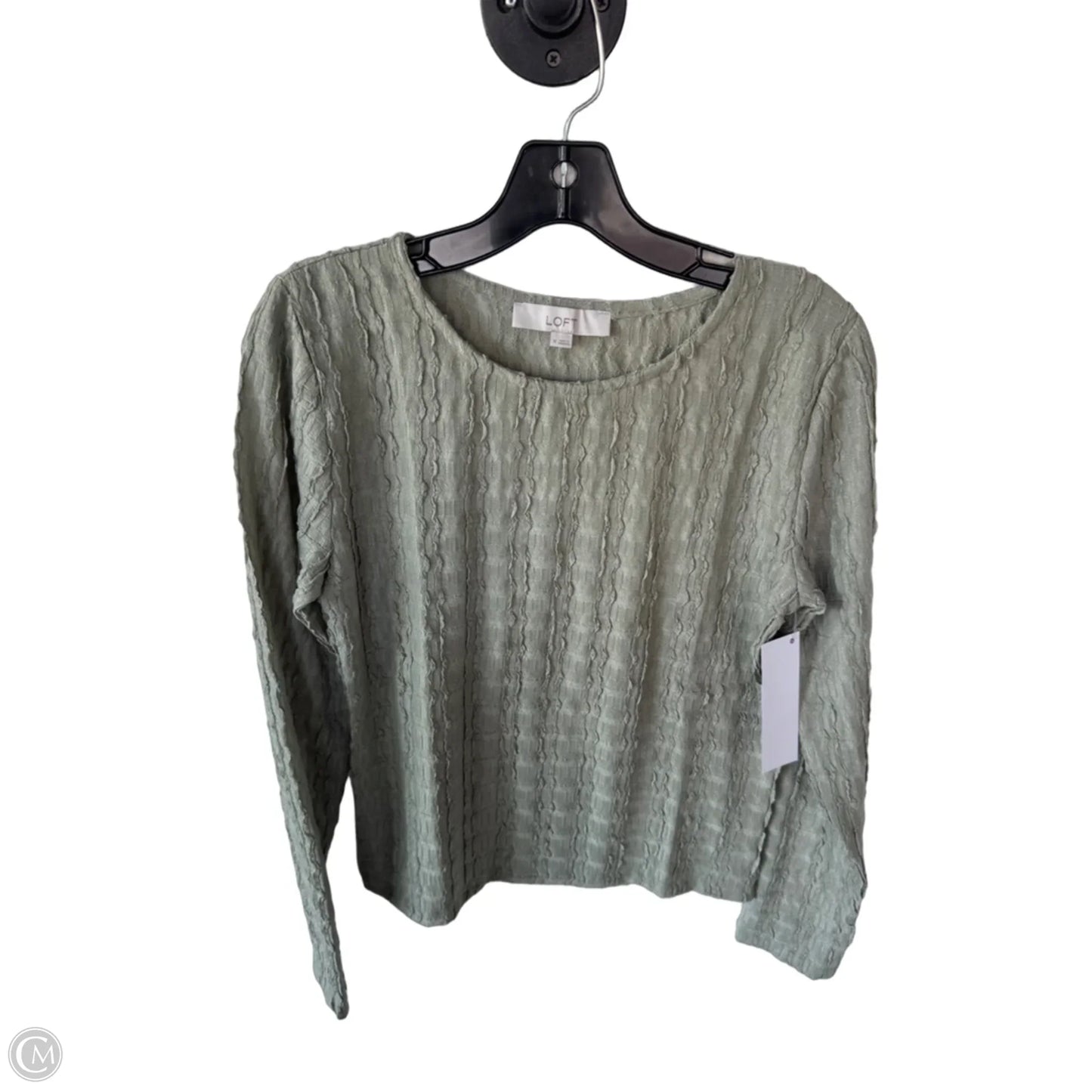 Top Long Sleeve By Loft In Green, Size: M