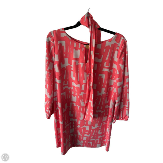 Dress Work By Tahari By Arthur Levine In Grey & Pink, Size: M