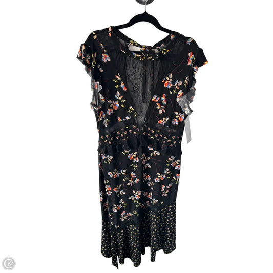 Dress Party Long By Top Shop In Black & Orange, Size: M