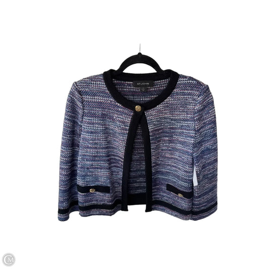 Sweater Cardigan Luxury Designer By St John Collection In Blue & Red, Size: S