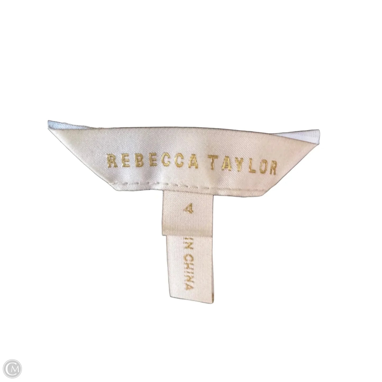 Top Long Sleeve By Rebecca Taylor In Black & Tan, Size: S