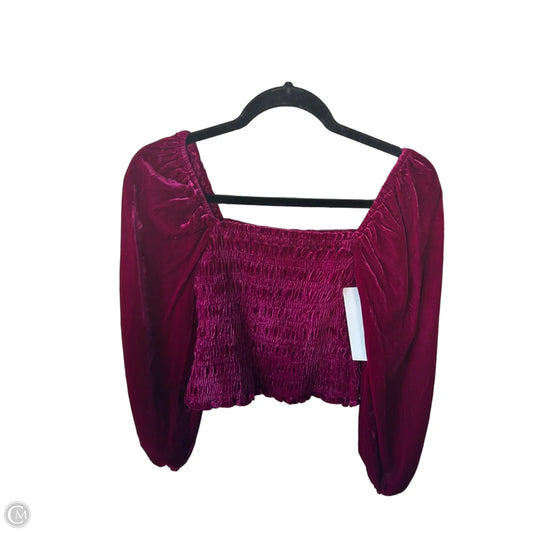 Top Long Sleeve By Anthropologie In Pink, Size: Xs