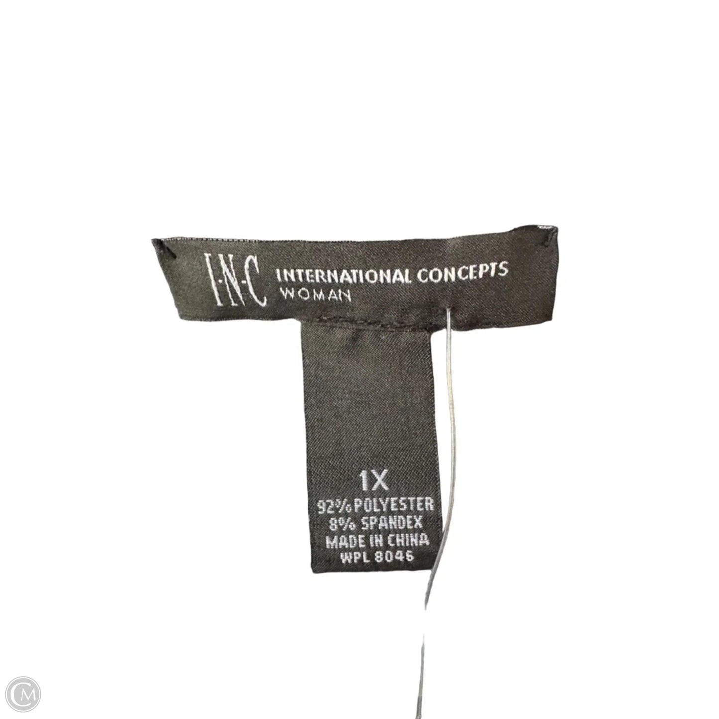 Dress Work By Inc In Blue & White, Size: 1x
