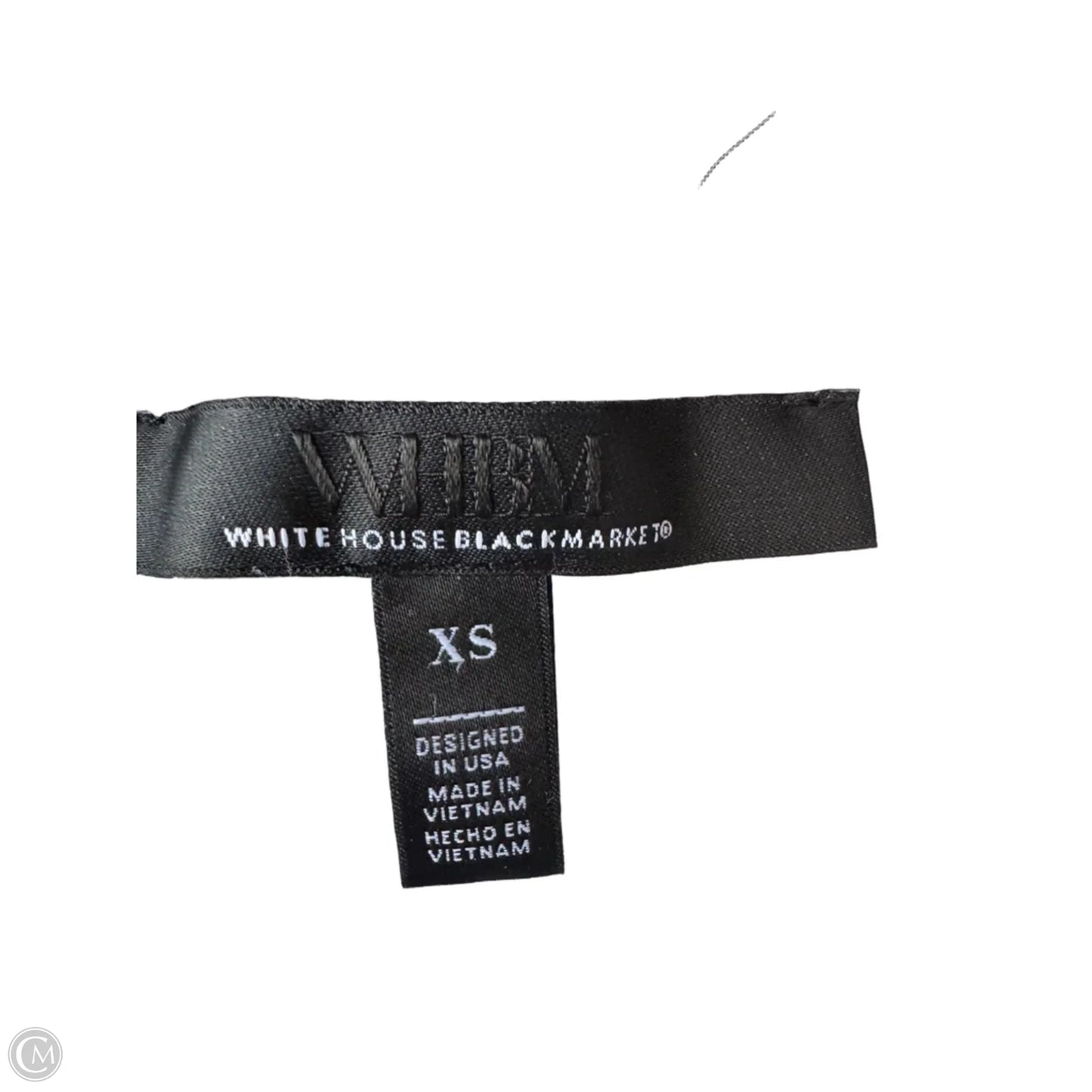 Top 3/4 Sleeve By White House Black Market In Black & White, Size: Xs