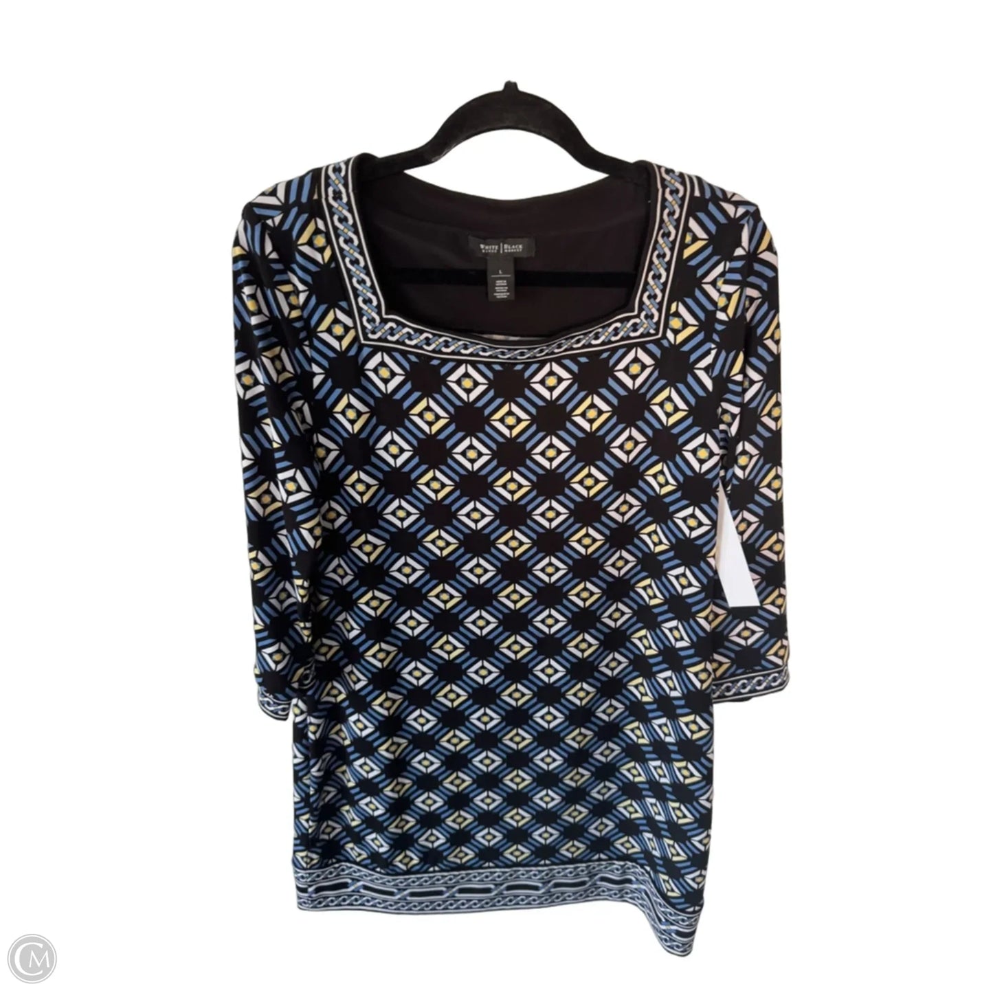 Dress Work By White House Black Market In Black & Blue, Size: L