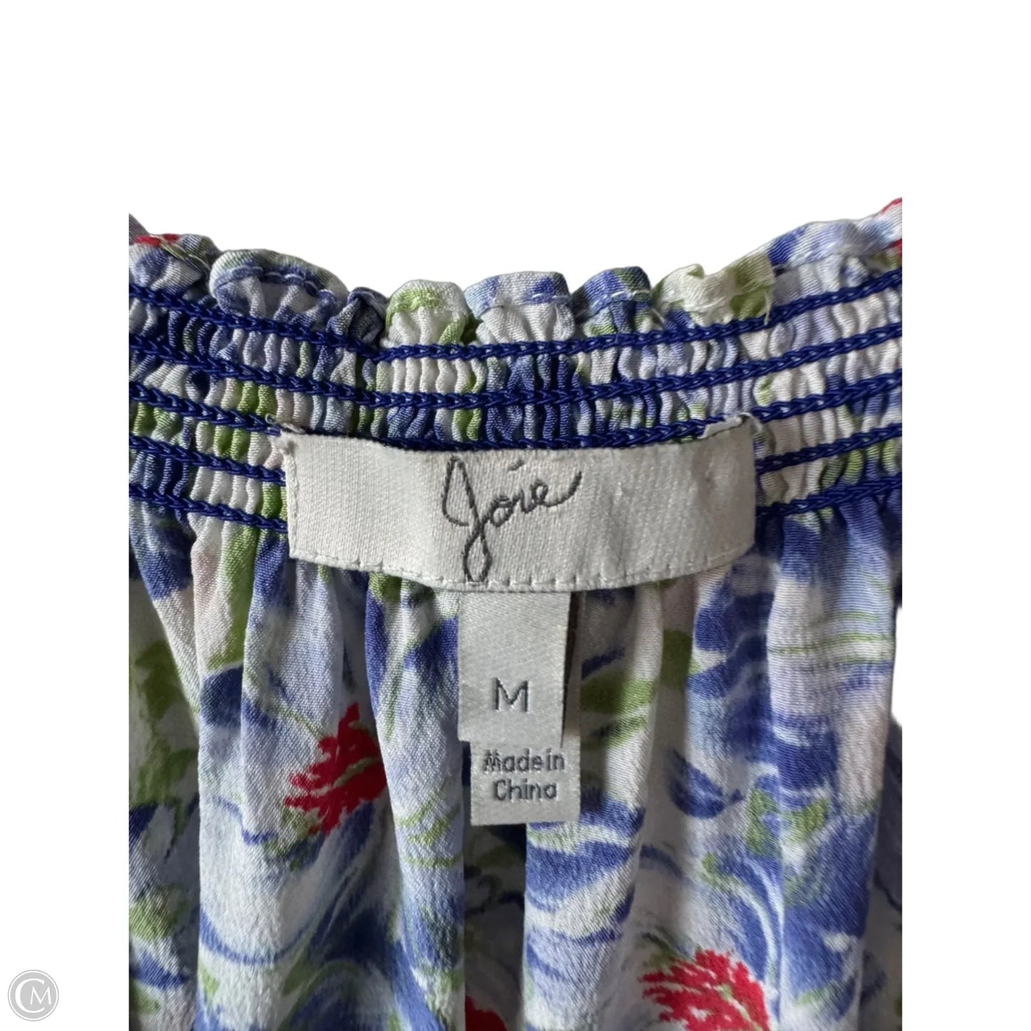 Top Short Sleeve By Joie In Blue & Green, Size: M