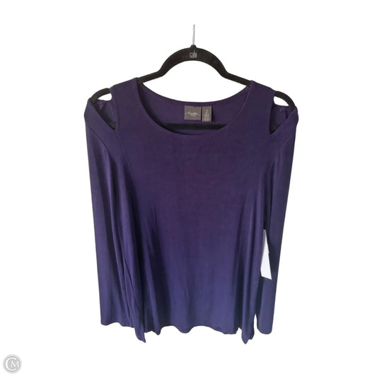 Top 3/4 Sleeve By Chicos In Purple, Size: L