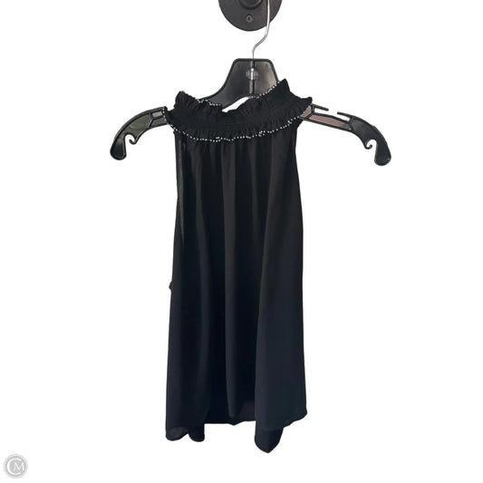 Top Sleeveless By Ann Taylor In Black & White, Size: L