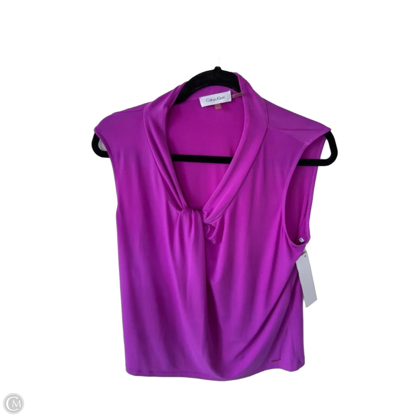 Top Sleeveless By Calvin Klein In Purple, Size: L