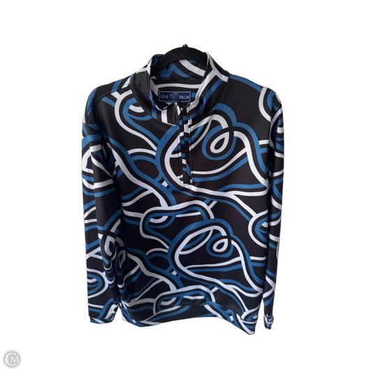 Athletic Jacket By Clothes Mentor In Black & Blue, Size: M