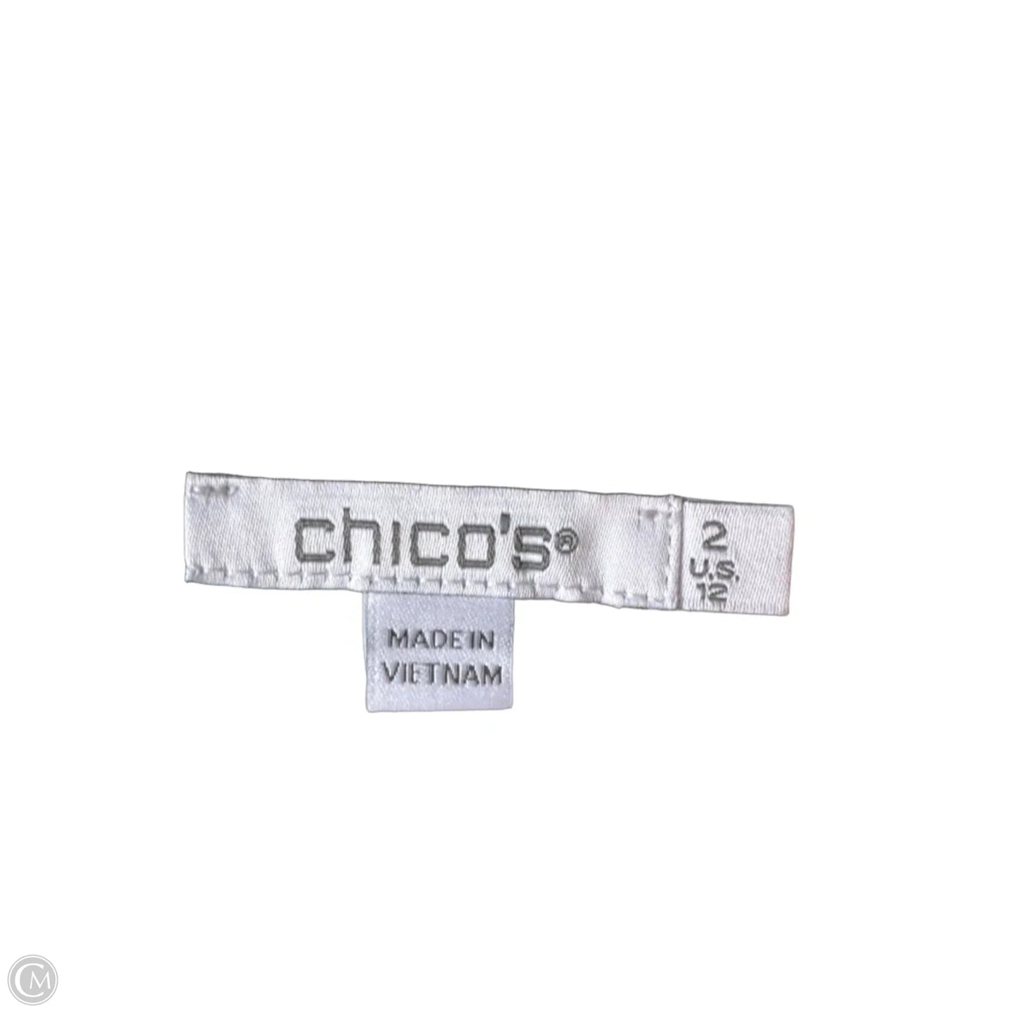 Top Long Sleeve By Chicos In Black & White, Size: L