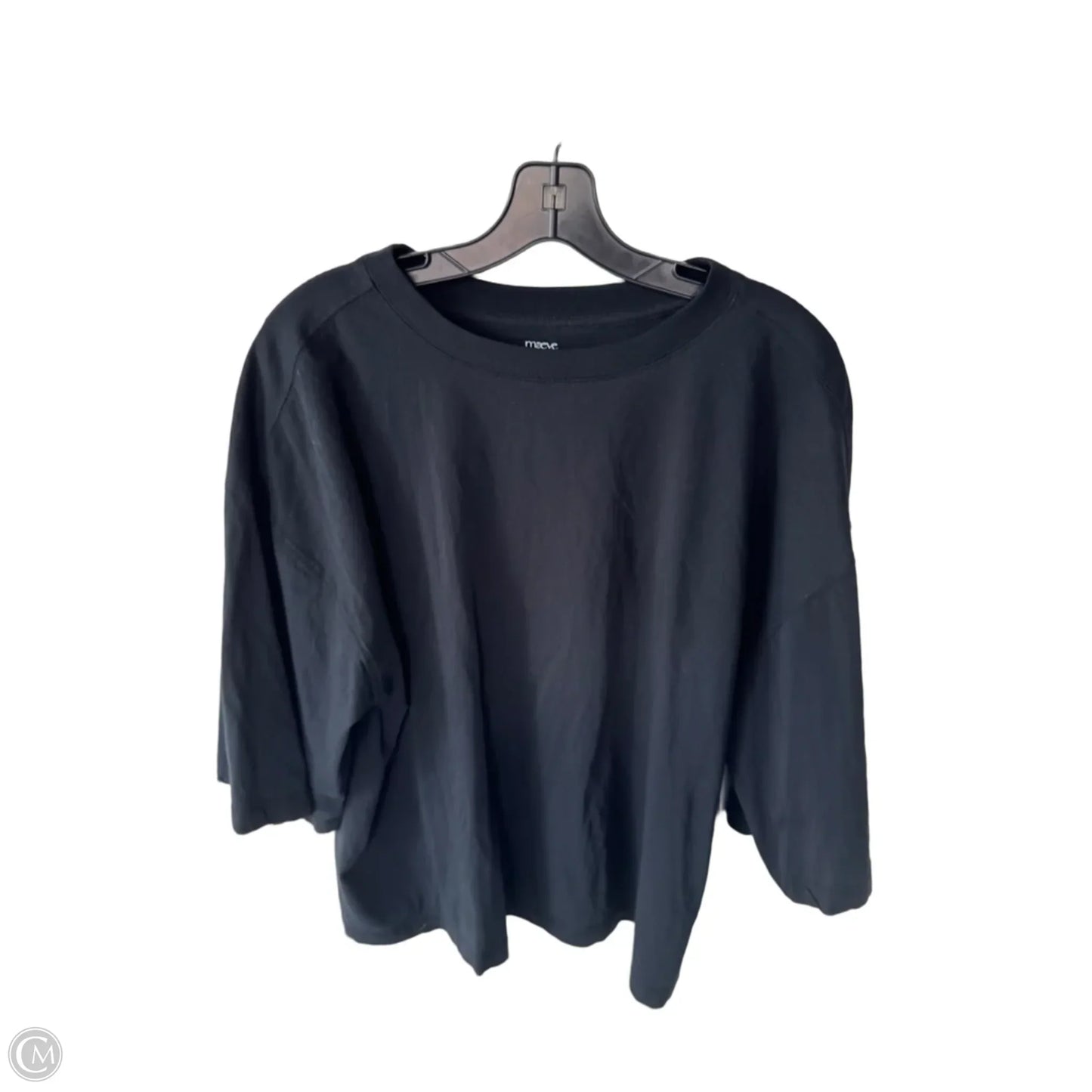 Top Short Sleeve Basic By Maeve In Black, Size: L