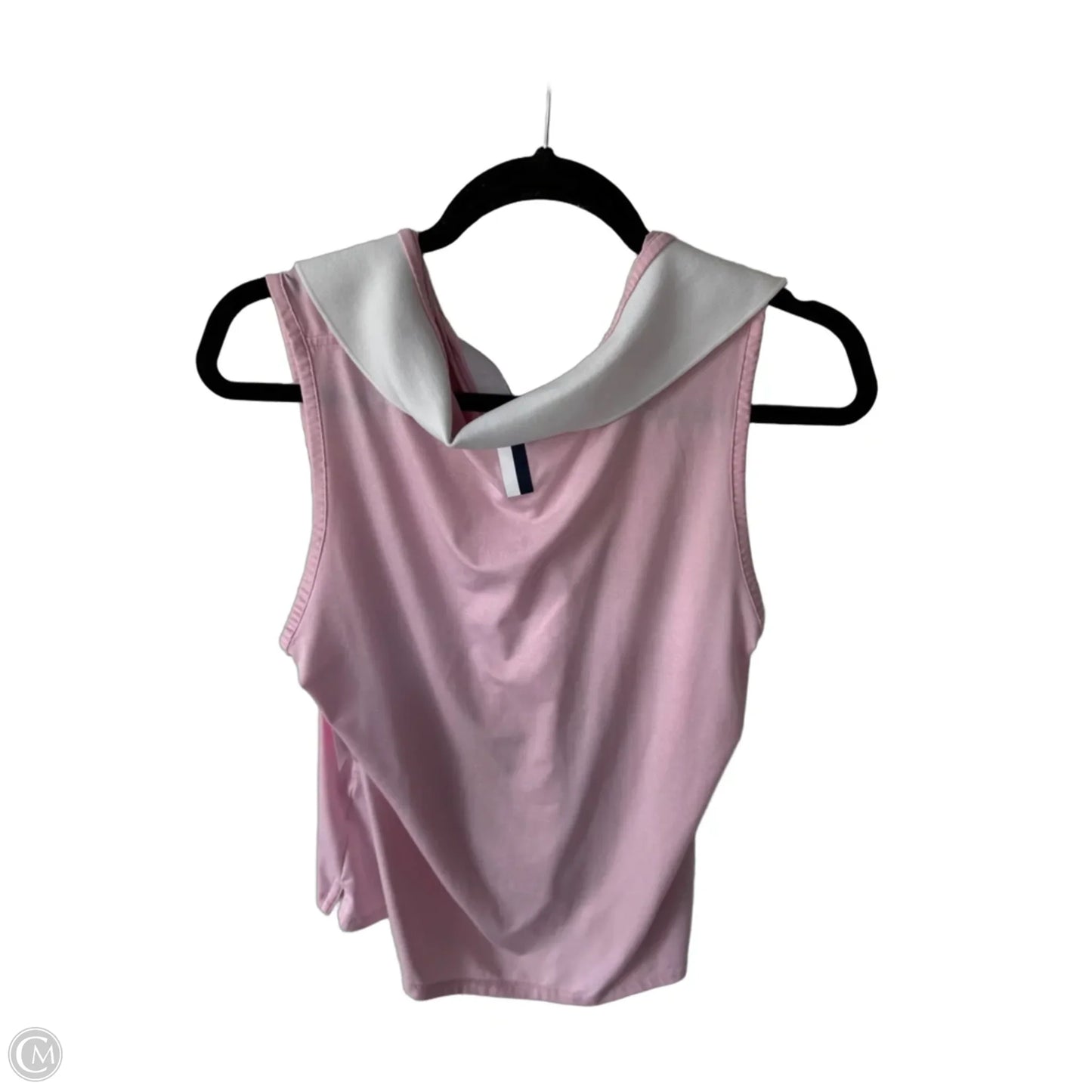 Athletic Tank Top By Cma In Pink & White, Size: L