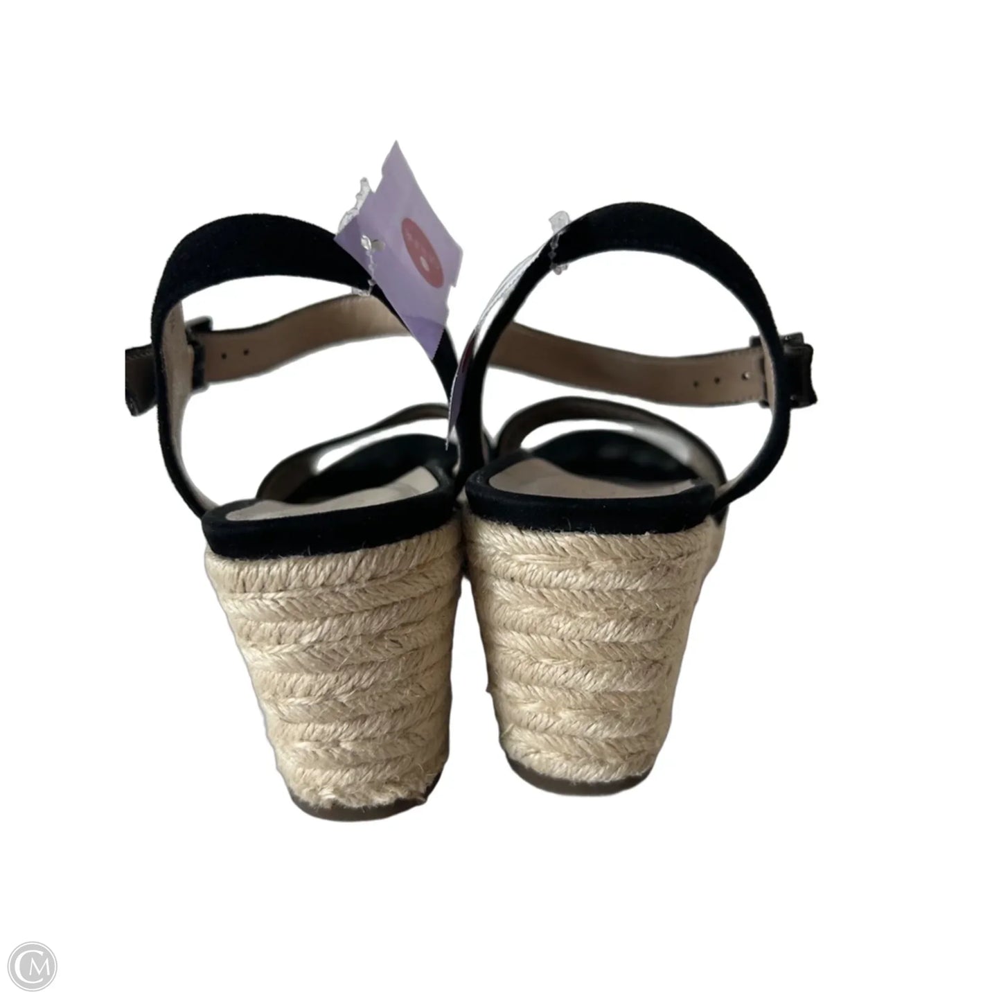 Sandals Heels Wedge By Vionic In Black & Tan, Size: 7.5