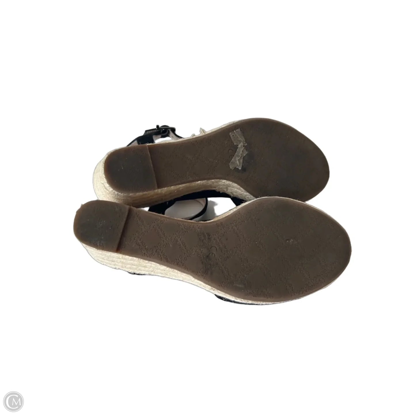 Sandals Heels Wedge By Vionic In Black & Tan, Size: 7.5